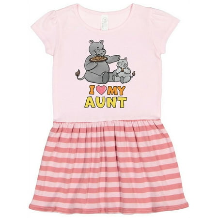 

Inktastic I Love My Aunt Hippos Gift Toddler Girl Dress