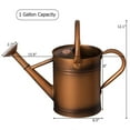 thumbnail image 5 of 1-Gallon Steel Watering Can with Removable Sprinkler Head Ideal for Indoors & Outdoors, Bronze, 5 of 5