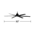 thumbnail image 7 of Casa Vieja 60" X-Force Modern Indoor Outdoor Ceiling Fan 6 Blade Remote Control Matte Black Finish Bedroom Patio Damp Rated, 7 of 7