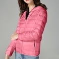 thumbnail image 2 of Lixiuxyad Packable Down Jacket for Women Lightweight Winter Down Jackets Slim Fit Hooded Coat Zipper Warm Jacket with Hood Pink, 2 of 6