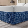 thumbnail image 1 of Blue and White Bed Skirt, Watercolor Style Tie Dye Effect Indonesian Grunge Composition, Elastic Bedskirt Dust Ruffle Wrap Around for Bedding Decor, 4 Sizes, Cobalt Blue and White, by Ambesonne, 1 of 2