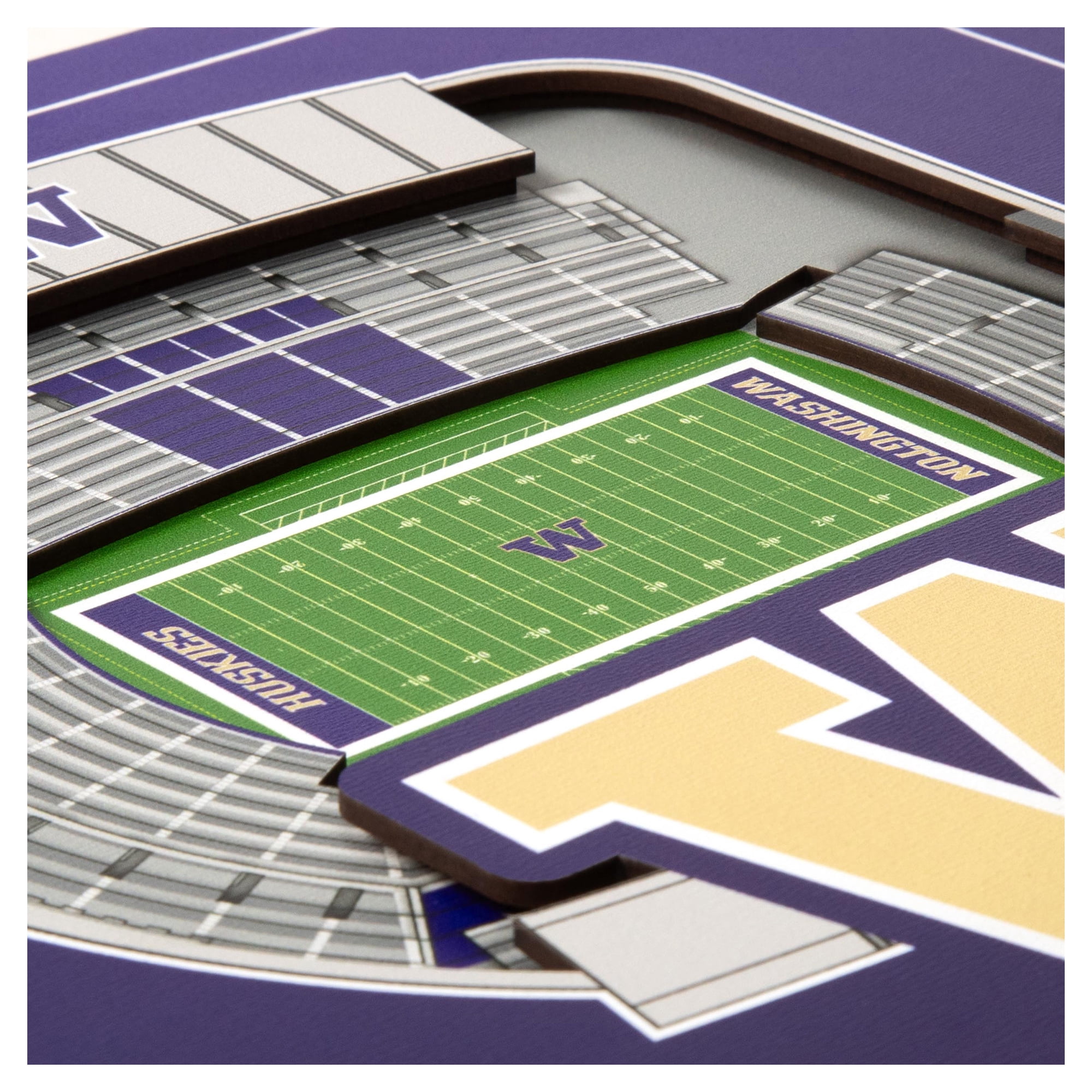 IDNA Washington Huskies 12" x 12" Stadium Series 3D Wall Art