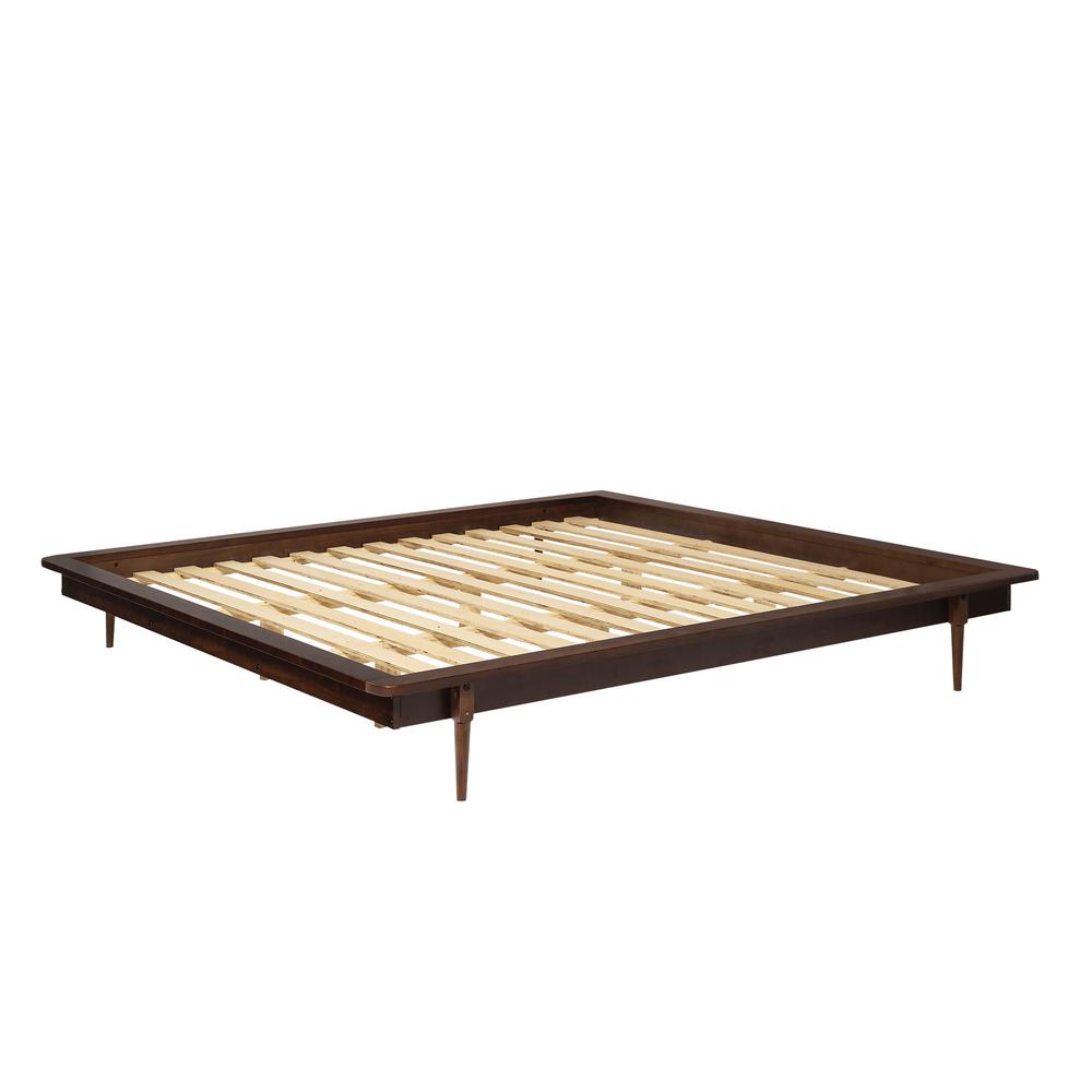 King Mid Century Modern Solid Wood Platform Bed - Walnut - image 4 of 5