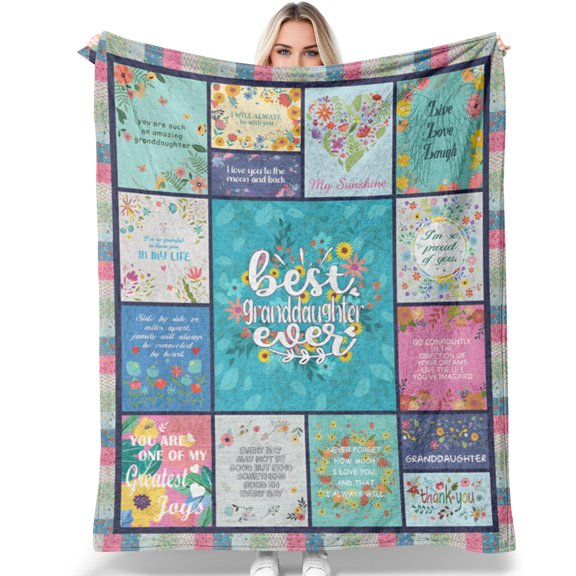 Tiruiarec Granddaughter Gifts from Grandma, Gift for Granddaughters, Granddaughter Present, Grand-Daughter Birthday Gifts Ideas, Grand-Daughter Blanket 40 x 30in