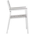 thumbnail image 2 of Modway Fauteuil d'Extérieur en Aluminium Moderne Principale 17.5" en Blanc/gris Clair, 2 of 3