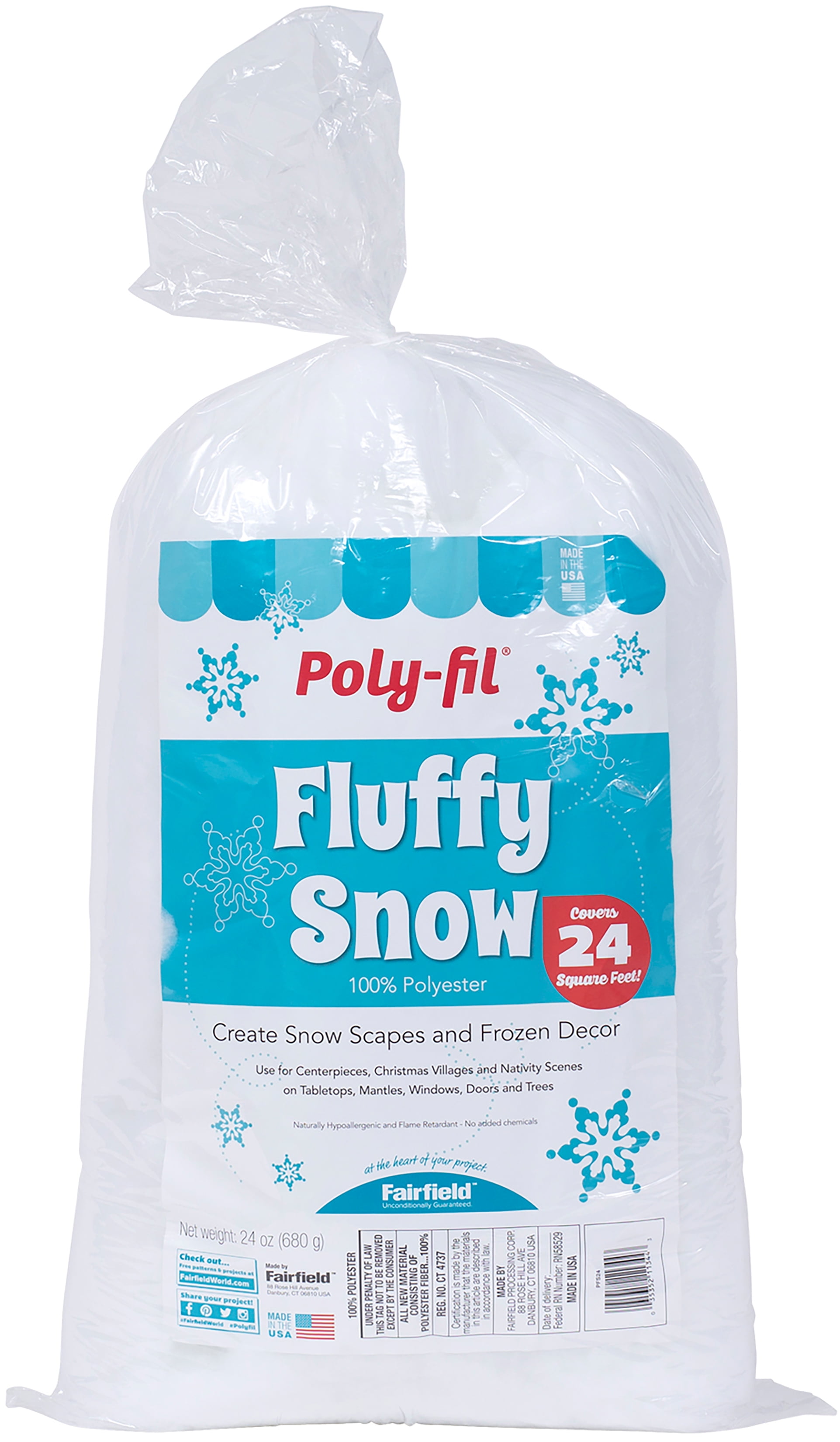PolyFil Polyester Fluffy Snow Quilt Batting, 24 oz