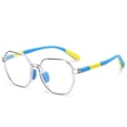 thumbnail image 5 of Gafas planas ultraligeras antiluz azul unisex con montura de silicona multilateral de moda para niños, 5 of 5