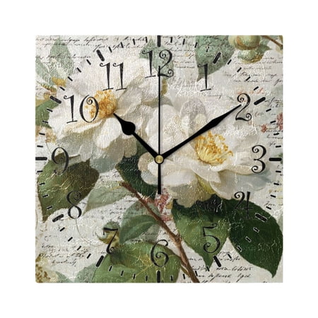 7 . 78 in Square Artistic Wall Clock Dual Purpose Tabletop & Hanging Decor Silent Non Ticking photo 7 . 78 in Square Artistic Wall Clock Dual Purpose Tabletop & Hanging Decor Silent Non Ticking