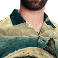 thumbnail image 5 of Whale Men's Casual Hawaiian Button Down Short Sleeve Summer Beach Printed Shirt, 5 of 6
