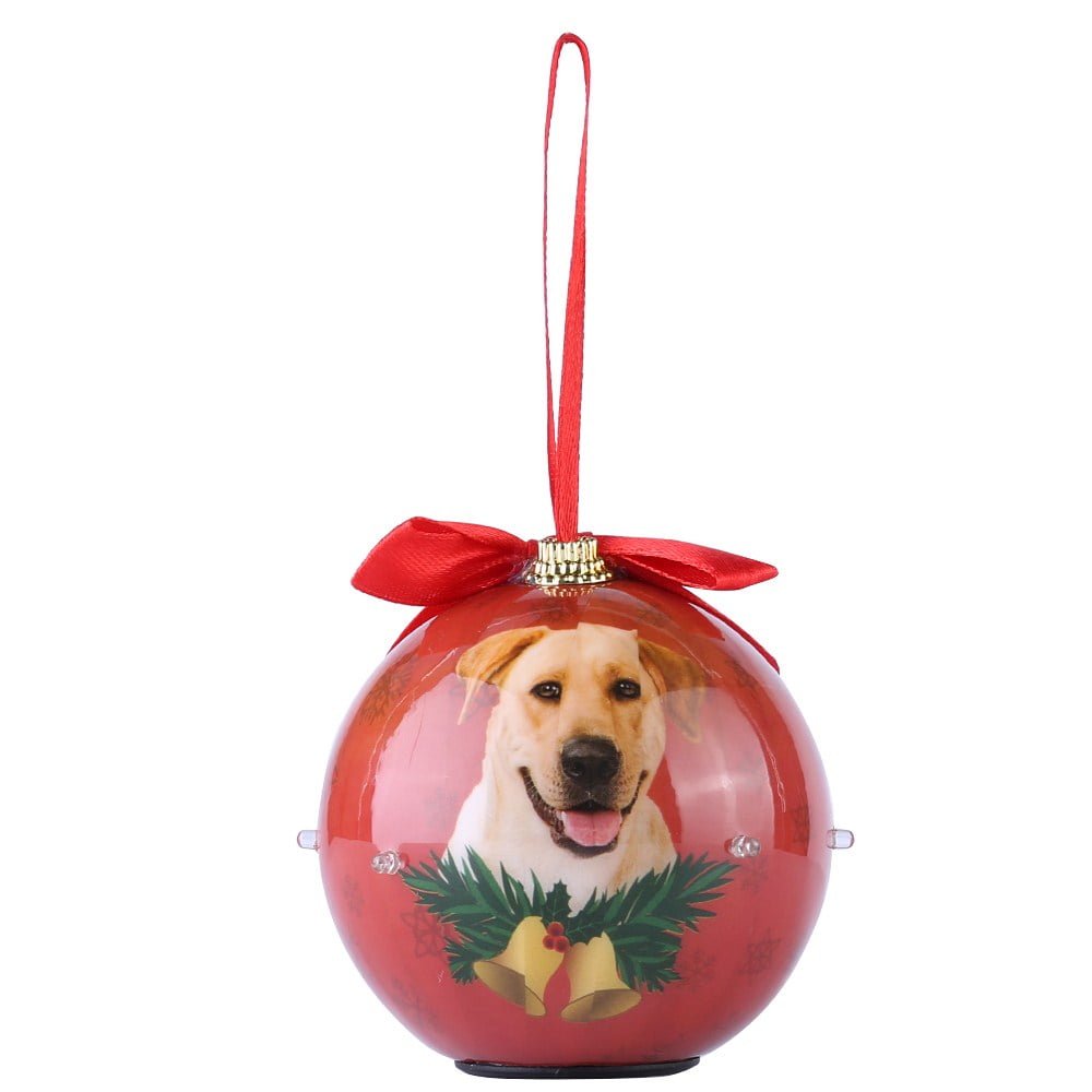 Dog Collection Twinkling Lights Christmas Ball Indoor Decorative Ornament