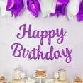 thumbnail image 2 of Banner de cumpleaños JHZMCRX con purpurina púrpura para decoración de fiestas, 2 of 7