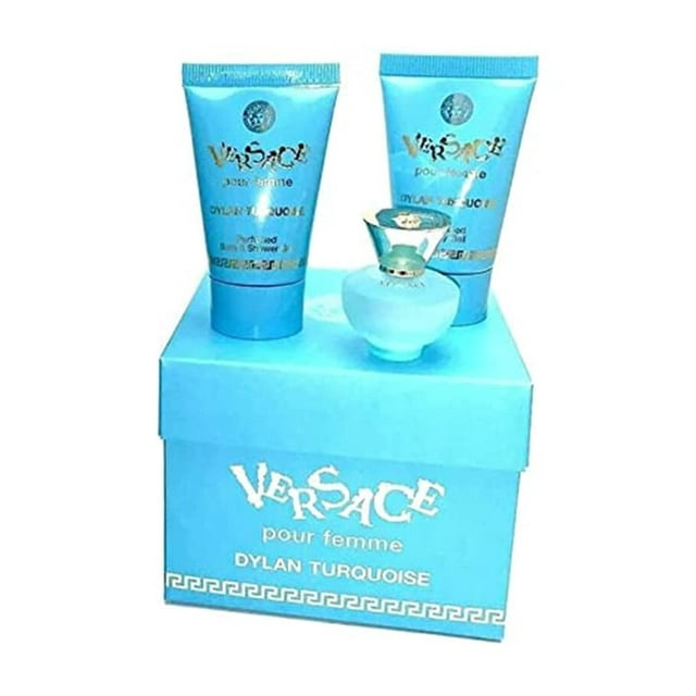 Set de regalo de perfume Versace Dylan Turquesa para mujer, 5 ml EDT