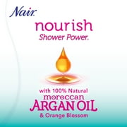 Nair Hair Remover Cream Nourish Shower Power Moroccan Argan Oil, 13 oz.
