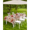 thumbnail image 4 of Fsddascl Thanksgiving Fall Outdoor Tablecloth - 54x80 Inch Rectangle Dining Table Cover, Mushroom Orange Maple Leaf Botanical Waterproof Outdoor Table Cloth with Umbrella Hole & Zipper for Patio, 4 of 7