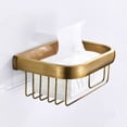 thumbnail image 1 of Iodue Rack Wall Mount Tissue Holder Square Brass Antique Paper Holder Retro Simple European Paper Towel Basket Storage Rack For Kitchen Living Room Bathroom, 1 of 4