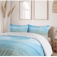 thumbnail image 6 of Ambesonne Summer Duvet Cover Sets, Sea Horizon Shore Beach, 2-King, Blue Cream, 6 of 7