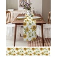 thumbnail image 3 of Yellow Sunflowers Table Runner 72 Inches, Summer Botanical Floral Leaves Bed Runner Dresser Scarves Tabletop for Indoor Outdoor Parties/Ceremony/Banquet, 16" x 72", 3 of 8