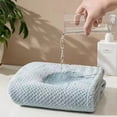 thumbnail image 4 of Towel, For hair, Light blue, 4 of 5