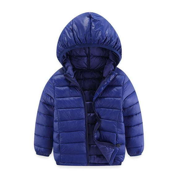 Tdoqot Boys Puffer Jacket with Hood- Casual Fahion Zip Up Warm Quilted Winter Coats Navy Size 8 Years