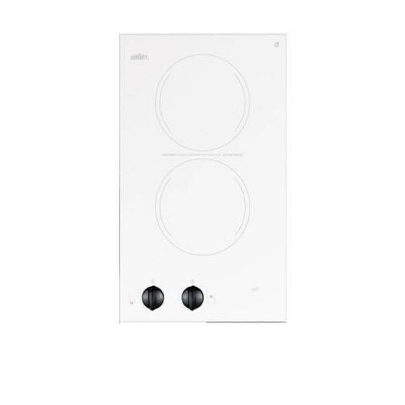 Summit CR2220WH 230V 1200 Watt Dual Electric Cooktop