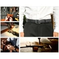 thumbnail image 3 of men's genuine leather dress belt for work business and casual occasions - classic, fashion, and functional (sfblack, 36/38), 3 of 4