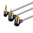 thumbnail image 2 of Strhowill 3.5mm Aux to RCA Cable 1.64FT, 90 Degree Right Angle 3.5mm TRS Male to 2RCA Male Y Splitter Cable,Shielded for SmartSmartphone, Speaker, MP3, Tablet & More, 2 of 4