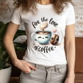 thumbnail image 3 of For the Love of Coffee T-Shirt | Cute Kawaii Coffee Cup Graphic Tee, Ash, S, 3 of 6