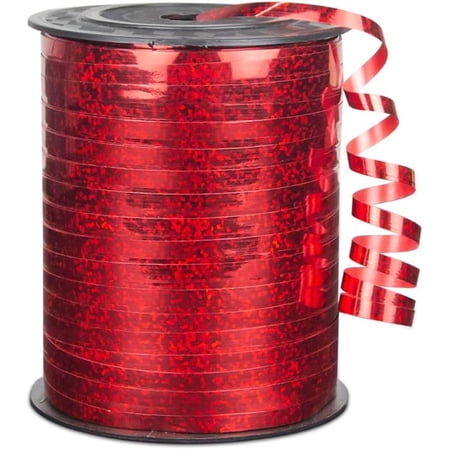 500 Yards Balloon Ribbon 0.2In Red Curling Ribbon for Art Craft Decor Durable Laser Curly Ribbon for Florists Weddings Crafts and Gift wrap