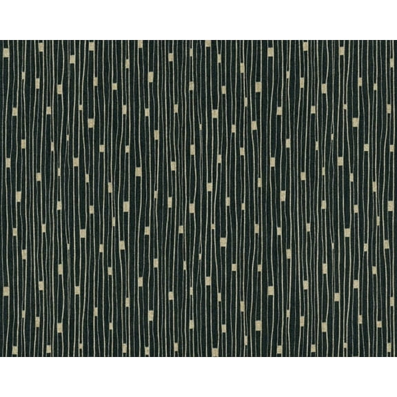 Concord Wallcoverings Textured Wallpaper Modern Wavy Lines Squares, Black Gold, 21 In x 33 Ft (56 sq. ft), 388224