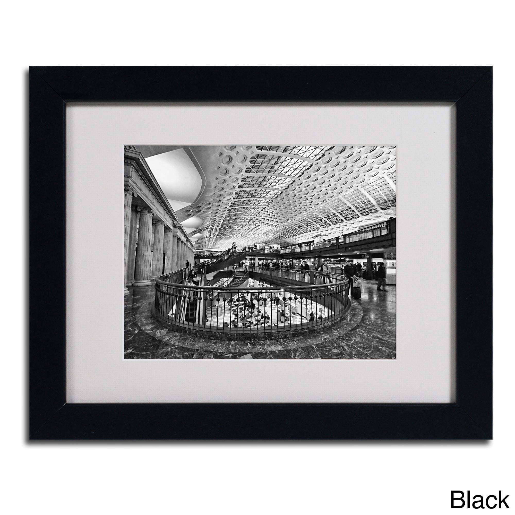 Trademark Fine Art "Union Station Shops" Matted Framed Art by Gregory O'Hanlon, Wood Frame
