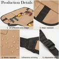 thumbnail image 5 of Brown Garden Work Tool Apron with Pockets Heavy Duty Waterproof Adjustable Buckle Back Straps Canvas Chef Work Aprons for Cooking Kitchen Gardening Lawn Men Women, 5 of 6