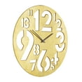 thumbnail image 5 of DecMode 2"W, 24"H Aluminum Contemporary Wall Clock, Gold, 1-Piece, 5 of 7