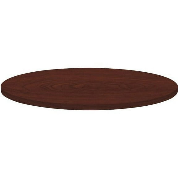 Lorell Round Invent Tabletop - Mahogany Round Top - 1" Table Top Thickness x 42" Table Top Diameter - Assembly Required - High Pressure Laminate (HPL), Mahogany - Particleboard, Polyvinyl Chloride (PV