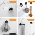 thumbnail image 4 of Juego de Accesorios de Ba&ntilde;o de 16 piezas Toallero de pared Estante de ba&ntilde;o Toallero de papel Jabonera Ganchos Adhesivos Juego de Accesorios de Ba&ntilde;o de Acero Inoxidable, 4 of 7