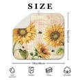 thumbnail image 4 of Microfibre Drying Mat for Kitchen Sunflower Colorful Floral Dish Drying Drainer Mat Absorbent Drying Mat Washing Up for Glass, Plate & Cup 16inch X 18inch, 4 of 7