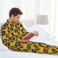 thumbnail image 5 of KLL Retro Vinyl Records Sleepwear Mens Flannel Pajamas,Long Cotton Pj Set, 5 of 7