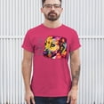 thumbnail image 3 of Tee Hunt Colorful Pit Bull T-Shirt Dog Wags Its Tail with Its Heart Men's Tee, Hot Pink, Medium, 3 of 5