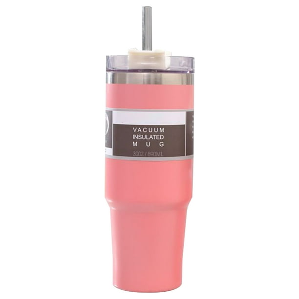 Taza térmica de acero inoxidable 304 con pajita para el hogar