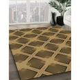 thumbnail image 3 of Ahgly Tapis Rond Lavable en Machine Intérieur Transitionnel Brun Cannelle, 8 Pieds Rond, 3 of 7