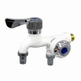 thumbnail image 1 of 1/2" Universal Interface Faucet Double Outlet Dual Control Water Tap Home Bathroom Hose Irrigation Fitting Plastic Connector, 1 of 5