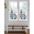 thumbnail image 2 of Blue Gnomes Christmas 2 Panel Kitchen Curtains for Small Windows, Xmas Gifts Snowflake Pine Cones Bathroom Tier Curtain, Short Window Treatment for Bedroom/Living Room 55"x24", 2 of 6