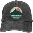 thumbnail image 1 of Baseball Cap Big Sky Montana Retro Mountain Denim Hats Trucker Hats Dad Cap, 1 of 3
