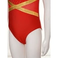 thumbnail image 6 of TTAO Gymnastics Leotard for Girls 2 Piece Outfits Gymnastics Bodysuit with Shorts Set Tank Unitard Red 12, 6 of 7