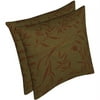 Tailwind Leaf Square Pillow 2-Pack, Brown
