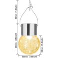 thumbnail image 4 of Linterna solar acoplable | Luces de bola de cristal craquelado con energía solar - Luces de Navidad LED decorativas para césped de patio esquí esquí Gafas de esquí, 4 of 5