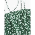 thumbnail image 6 of ZAFUL for Women's Party Cami Tiny Floral Mini Sleeveless Dress Sea Turtle Green M, 6 of 7