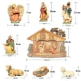 thumbnail image 4 of Moyic 8 Uds adorno navideño de Navidad decoración extraíble diseño especial estatua decorativa decoración del hogar iglesia cumpleaños Kits de decoración para fiestas, 4 of 6