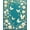 Blue, Pattern 3, variant on ODIKA 4'x6' Machine Washable Non-Slip Area Rug, Floral Teal Accent High Traffic Rug, Beige, 59427