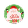 thumbnail image 2 of Christmas Party Decorations Disposable Dinner Plates Cartoons Santa Claus Plates Paper Cup Set Party Cutlery, 2 of 7