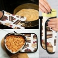 thumbnail image 5 of Yayeee Oven Mitts and Pot Holder Set of 4 Heat Resistant Kitchen Gloves Baking Hot Pad, White Cakes Pattern, 5 of 5